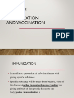 Immunization and Vaccination: Minilecture