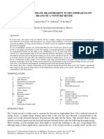 Total Mass Flowrate Measurement in Mutiphase Flow by Means of A Venturi Meter