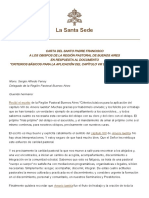 Amoris Laetitia Cap 8. Consideraciones de Región Pastoral de Obispos de Argentina PDF
