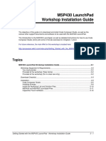 Msp430 Launchpad Workshop Installation Guide: Topics