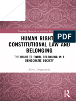 Human Rights, Constitutional Law and Belonging The Right To Equal Belonging in A Democratic Society PDF