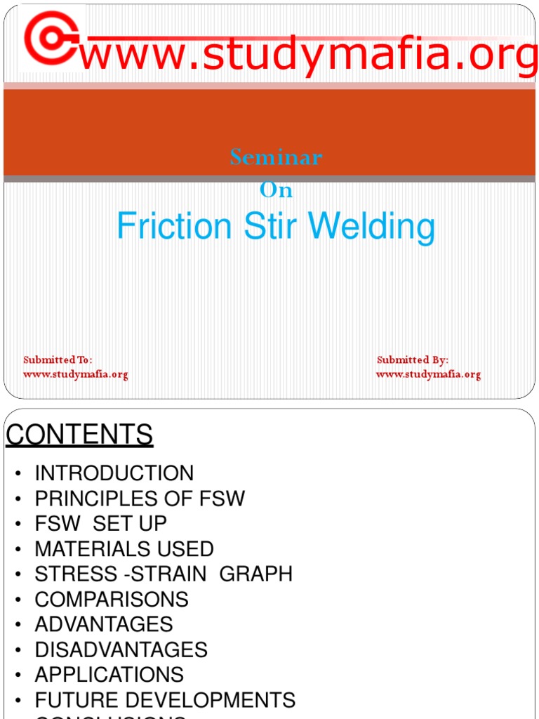 Overview of Friction Stir Welding | PDF | Welding | Construction