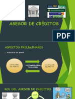 Asesor de créditos: funciones y proceso crediticio