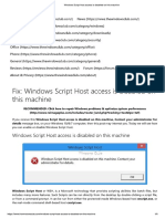 Fix Windows Script Accesss