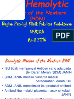 Disease of The Newborn (HDN) : Bagian Patologi Klinik Fakultas Kedokteran Ukrida April 2016