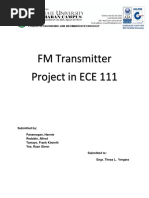 FM Transmitter Project in ECE 111: College of Engineering and Information Technology