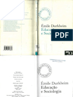 DURKHEIM, Émile. Educação e sociologia.pdf