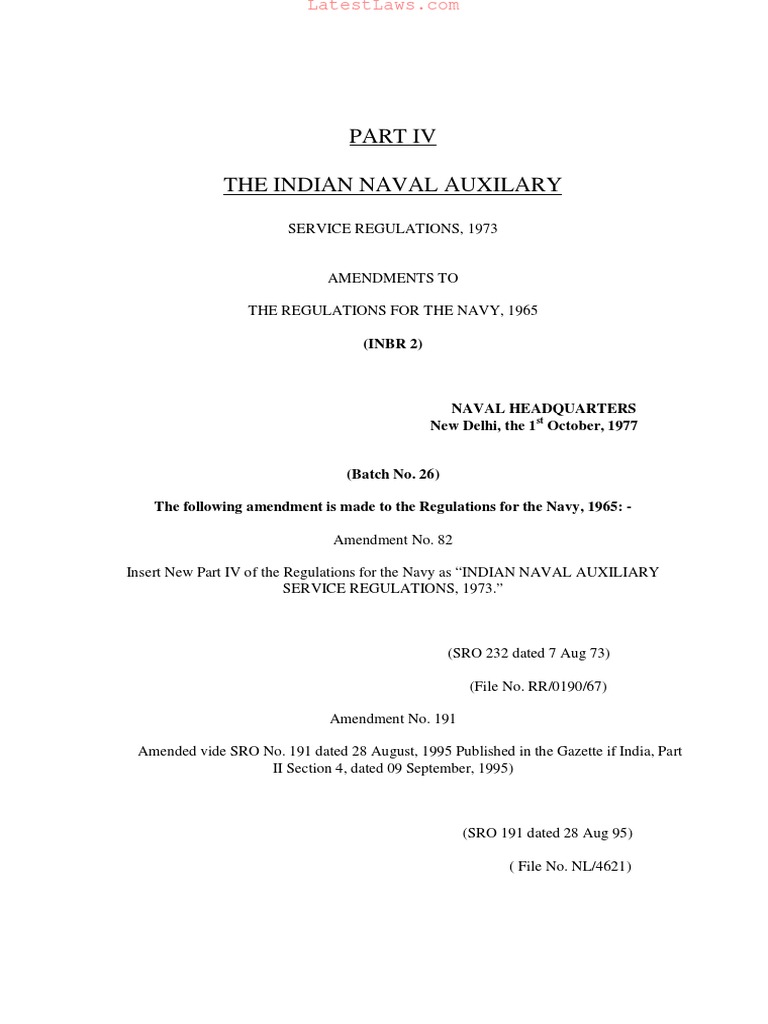 Regulations For The Navy Part IV | PDF | Officer (Armed Forces ...
