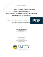 A Study On Variance Analysis and Estimated Cost Sheet With Special Reference To Fluid Control Equipments at Chennai