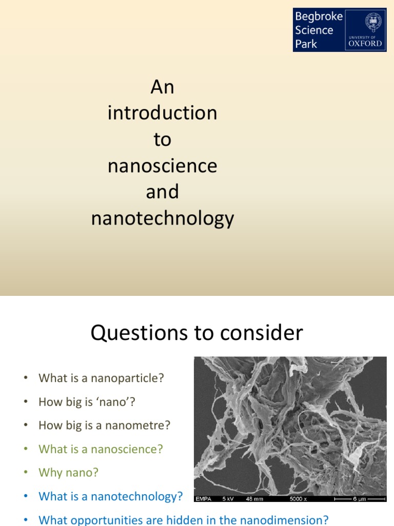 Materials Science Presentation PDF Nanotechnology