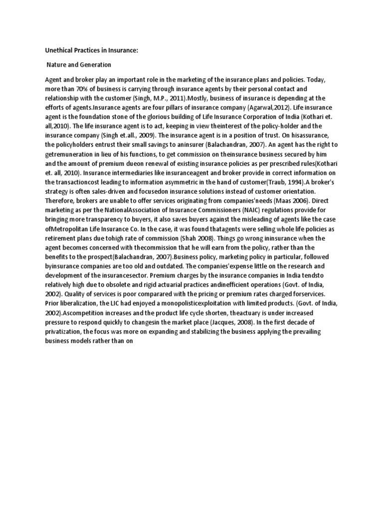 Practices in Insurance Agents and Brokers PDF Insurance