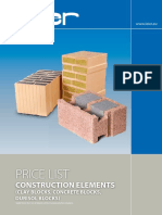 Price List Construction Elements 2016