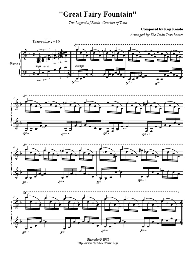 Zelda Great Fairy Fountain Piano Etude