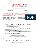 Ordo Missæ: The Ordinary of The Mass