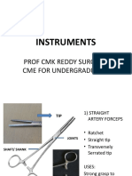 Instruments: Prof CMK Reddy Surgical Cme For Undergraduates