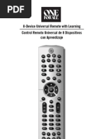 Download Instruction Manual One for All 8 Device Remote by Ruben Chacn SN40284082 doc pdf