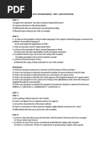 Java Programming - Mid 1 Question Bank UNIT-1: Part-A