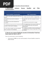 Differentiate Between Source Qualifier and Filter Transformation?