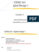 CENG 241 Digital Design 1: Amirali Baniasadi Amirali@ece - Uvic.ca