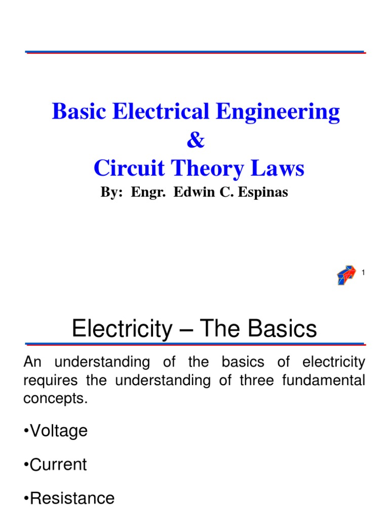 Basic Electrical Engineering & Circuit Theory Laws By Engr. Edwin C