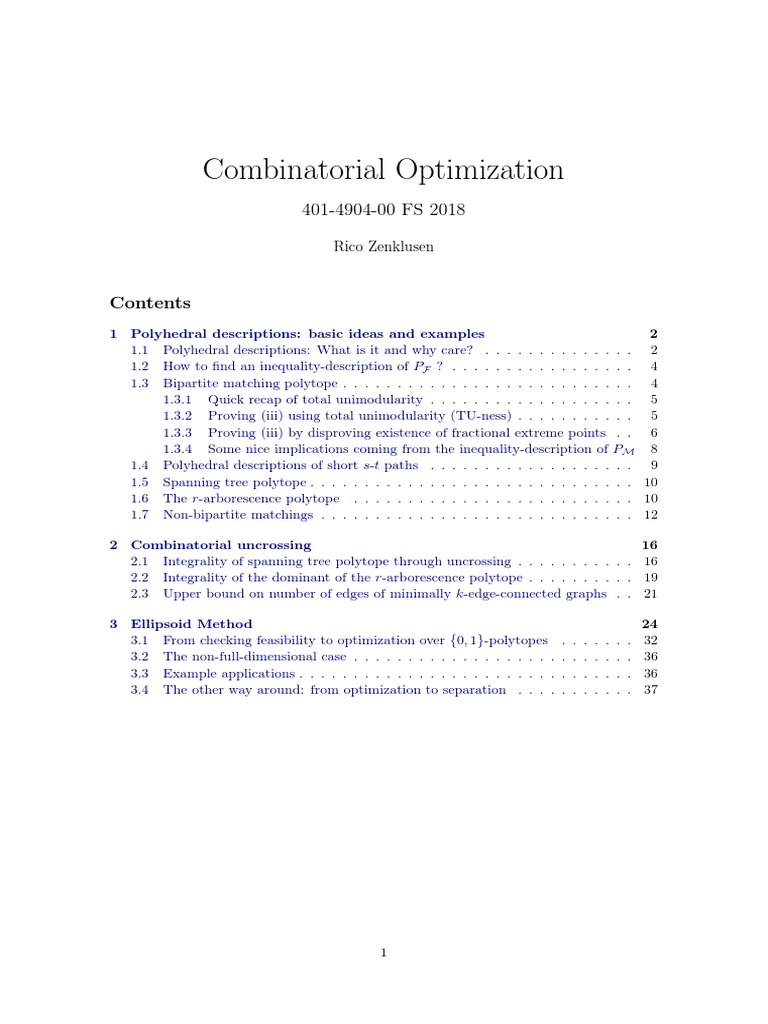 Combinatorial PDF | PDF | Linear Programming | Theoretical Computer Science