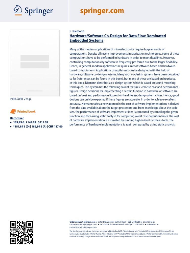 Hardware/Software Co-Design For Data Flow Dominated Embedded Systems ...