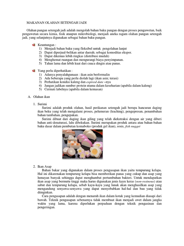 Makanan Olahan Setengah Jadi Pdf
