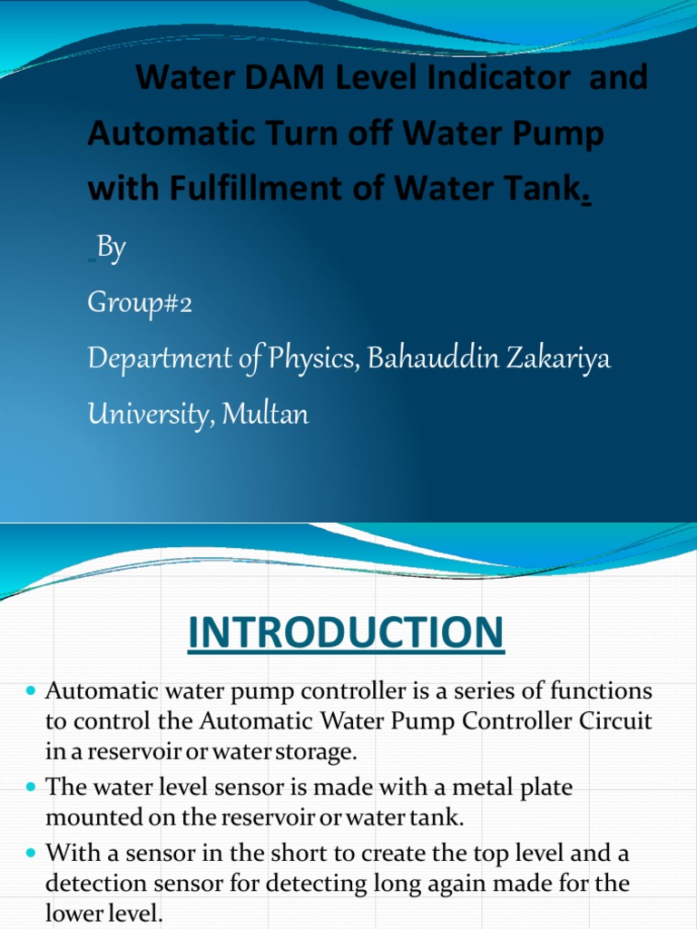 Automatic Water Level Control System | PDF | Liquid Crystal Display ...