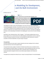 3D Information Modelling For Development, Infrastructure and The Built Environment