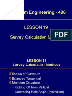 Petroleum Engineering - 406: Lesson 19 Survey Calculation Methods