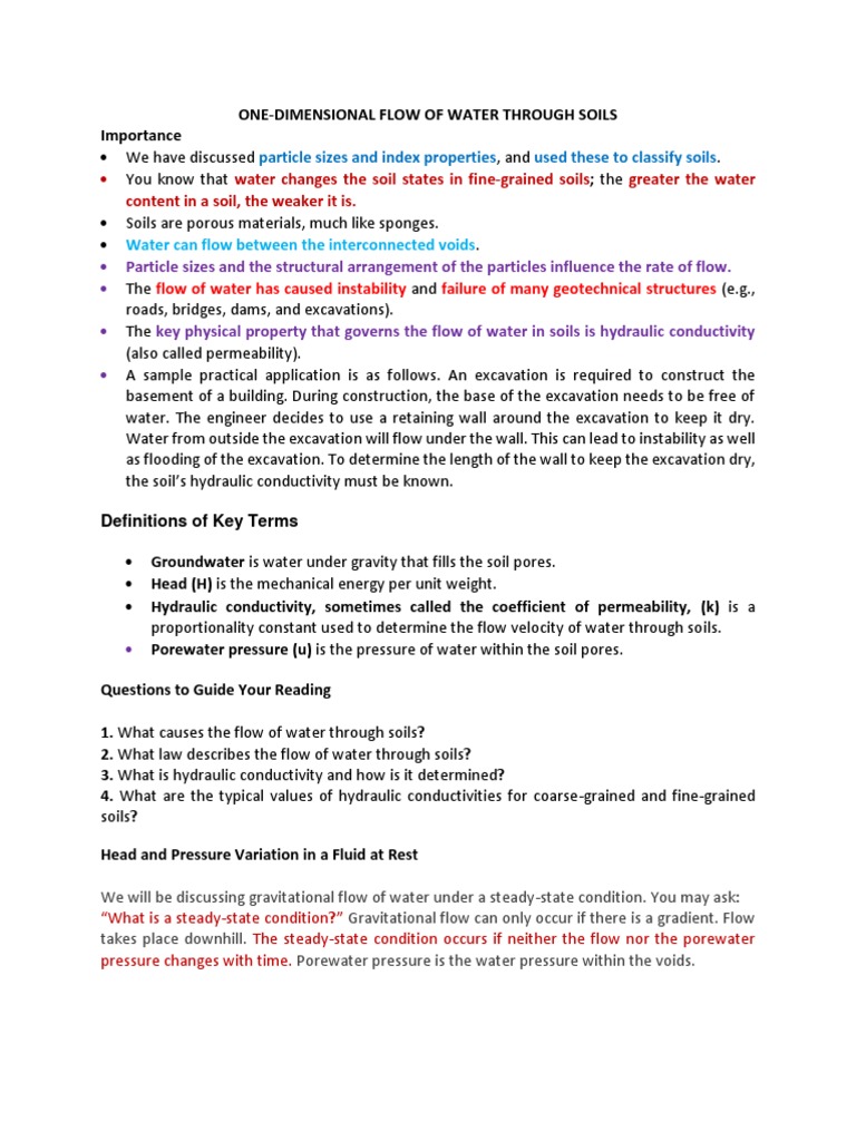 Flow of Water Through Soils | Download Free PDF | Porosity | Fluid ...