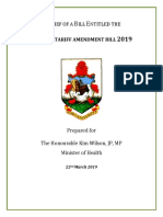 Customs Tariff Amendment Bill (Sugar Tax) Second Reading Brief 2019