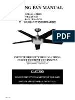 Ceiling Fan Manual: Installation Operation Maintenance Warranty Information