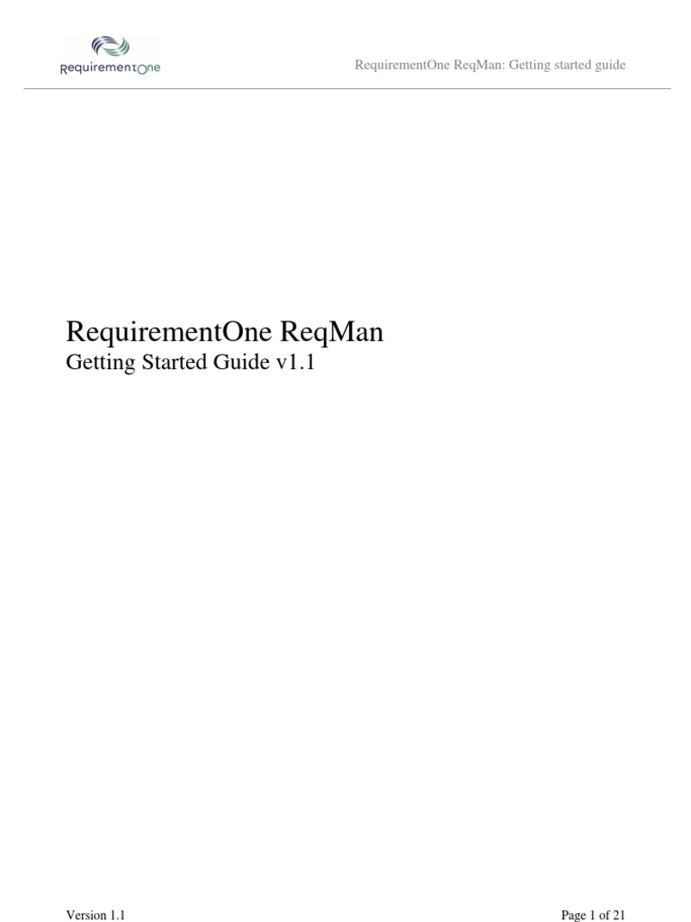 ReqMan Getting Started Guide | PDF | Specification (Technical Standard ...