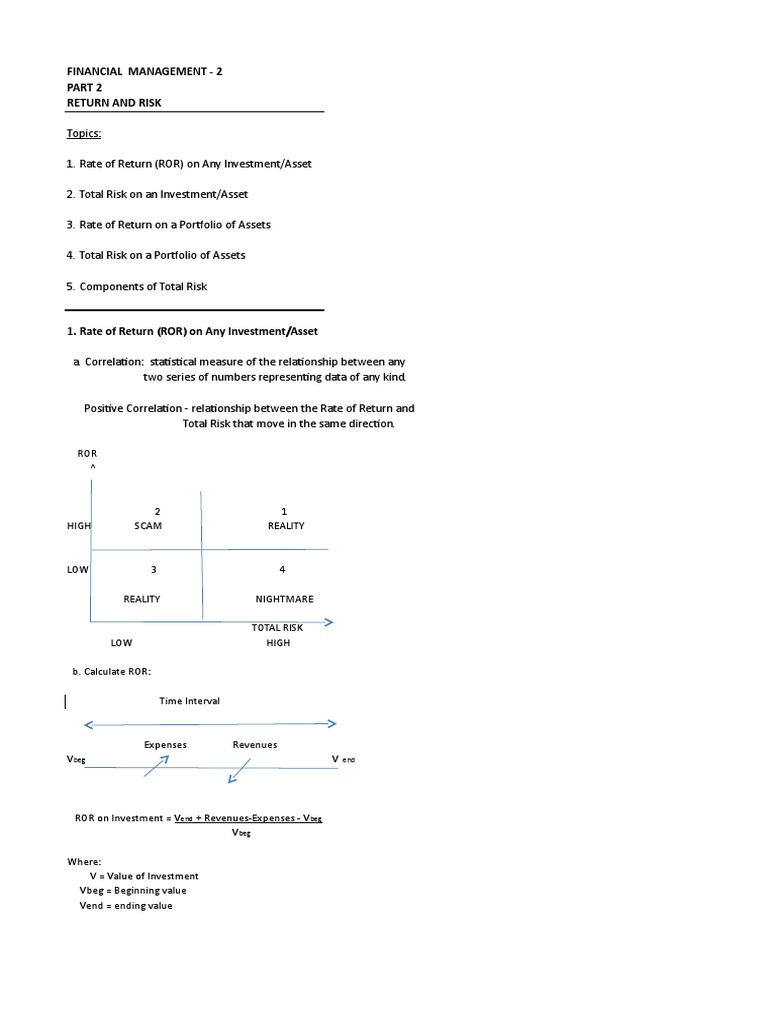 Return and Risk in Financial Management | PDF | Investing ...