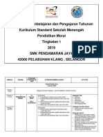 RPT KSSM Tingkatan 1 Pendidikan Moral 2019