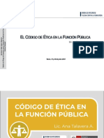 Codigo de Etica de La Función Publica - Sra. Ana Cecilia Talavera