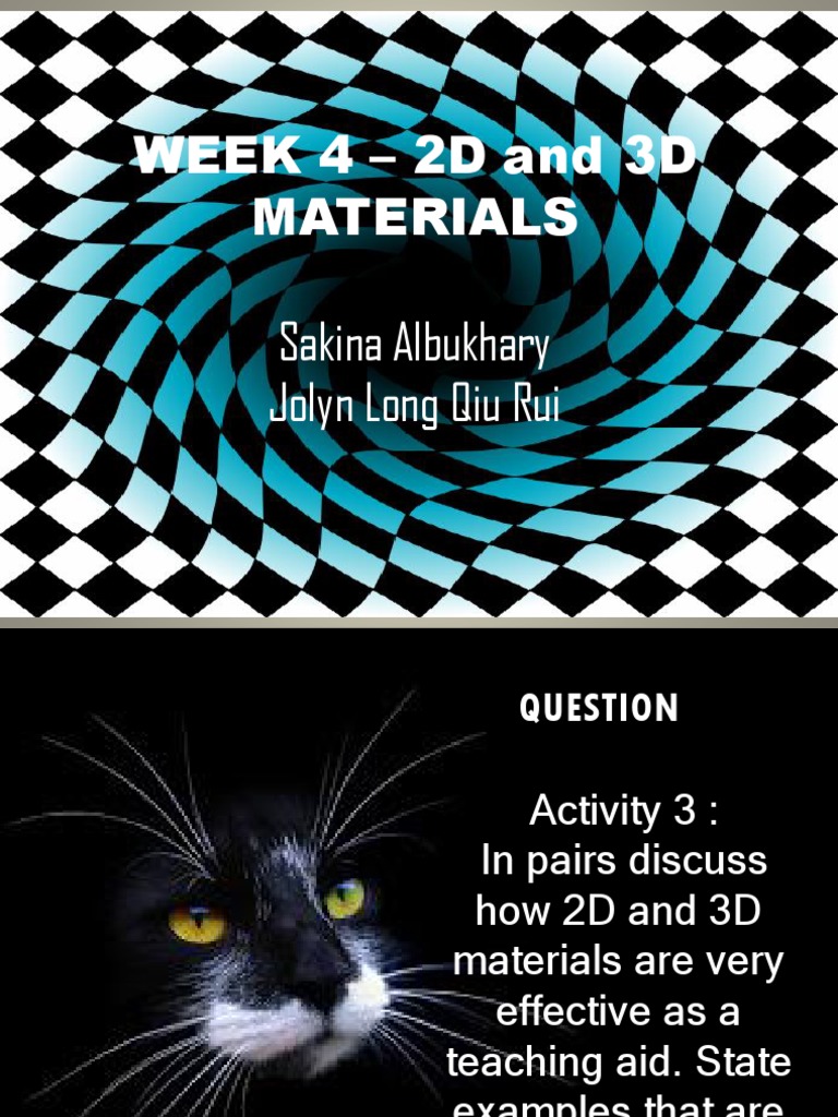 WEEK 4 - 2D and 3D MATERIALS | PDF | Vocabulary | Storytelling