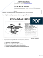 Guía de trabajo lenguaje colegio Arcángel Gabriel