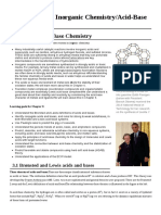 Introduction to Inorganic Chemistry Acid-Base Chemistry