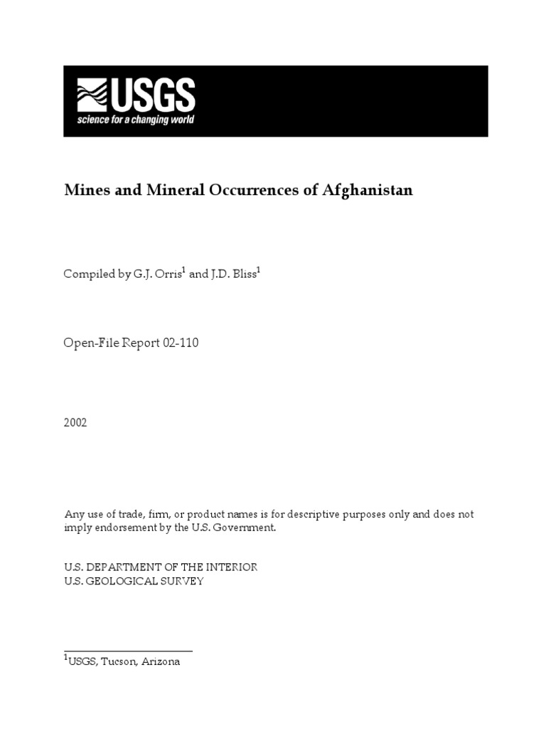 Mines & Minerals of Afghanistan PDF | PDF | Rock (Geology) | Rocks