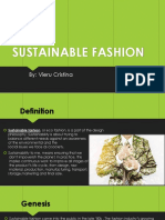 Sustainable Fashion: By: Vieru Cristina