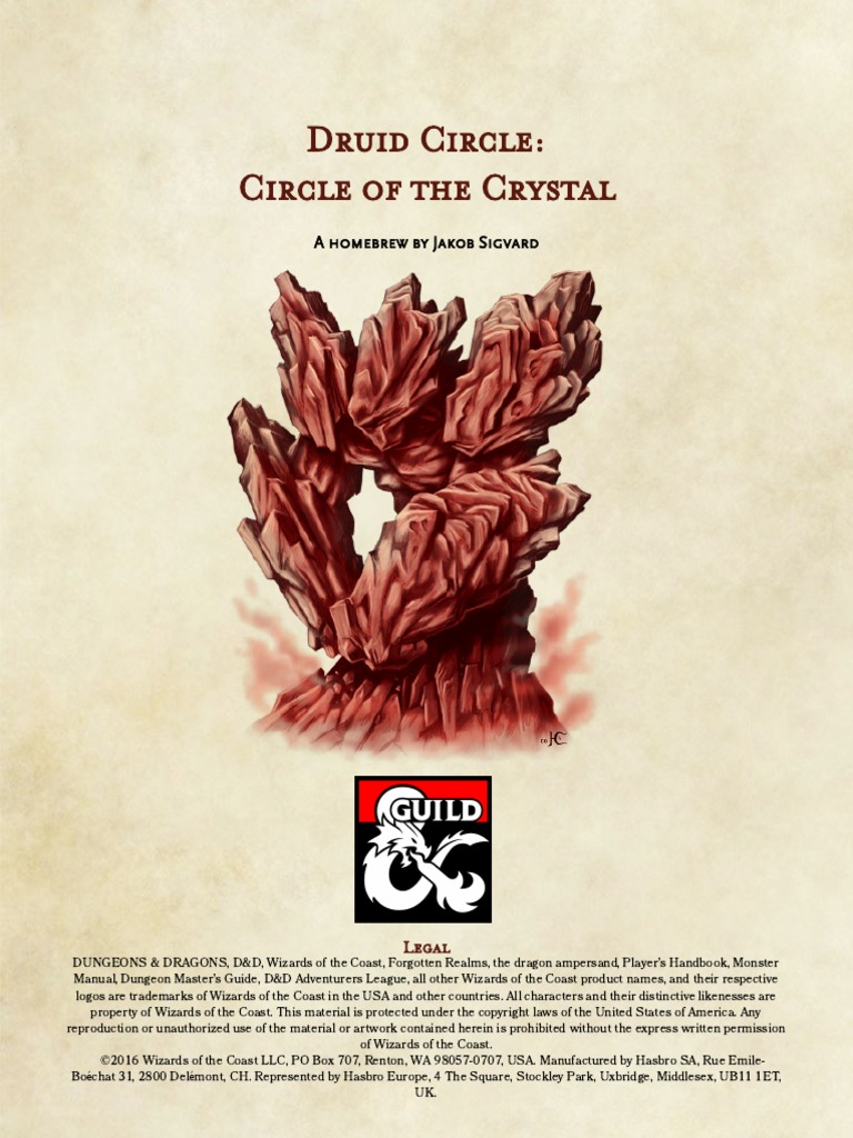Circle of The Crystal - Druid Circle | PDF | Wizards Of The Coast ...