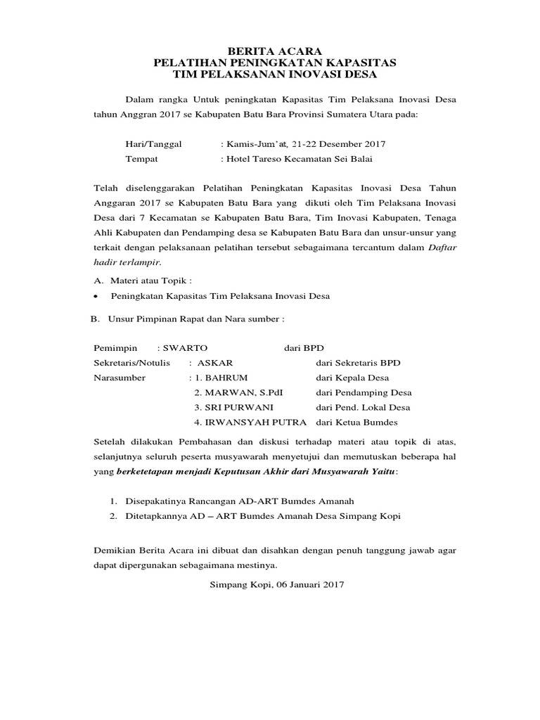 BERITA ACARA PELATIHAN TPID.docx