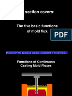 This Section Covers:: The Five Basic Functions of Mold Flux