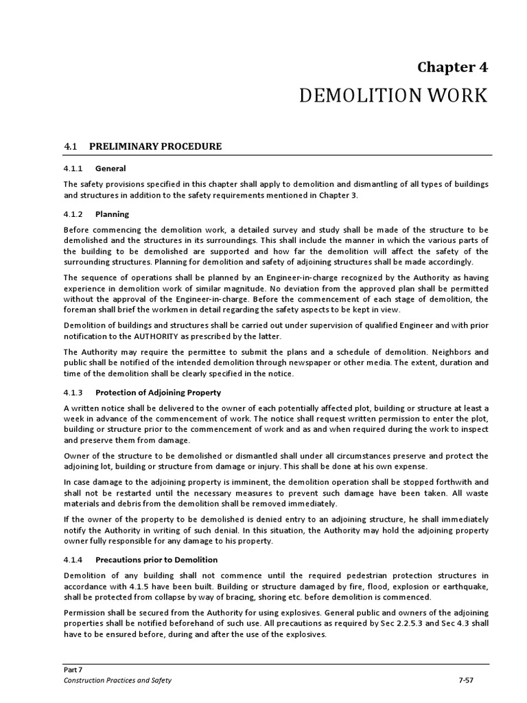 Demolition Safety Procedures Guide | PDF | Demolition | Switch
