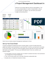 How To Create A Project Management Dashboard in Excel