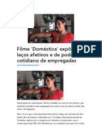 Filme Doméstica Expõe Laços Afetivos e de Poder No Cotidiano de Empregadas