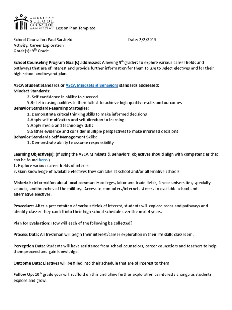 9th Grade Career Exploration PDF