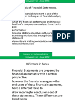 Analysis of Financial Statements.: Prepared By: Muhammad Akhtar